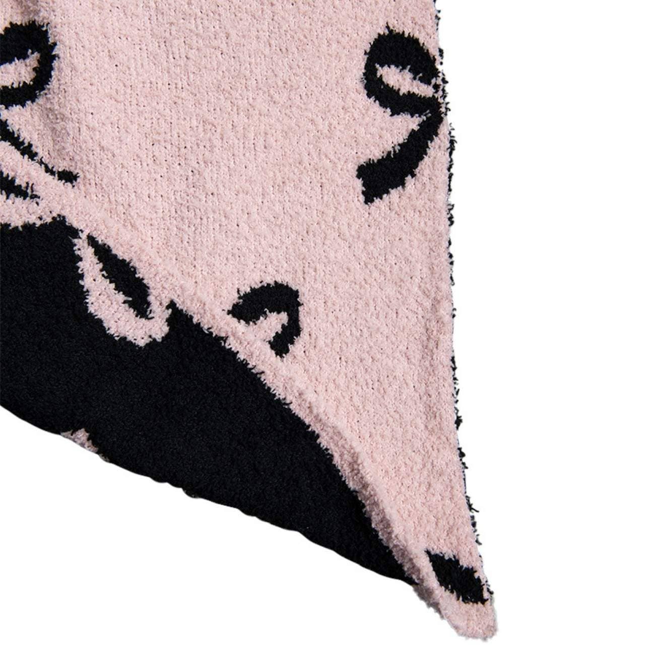 Pink and Black Bows Throw Blanket