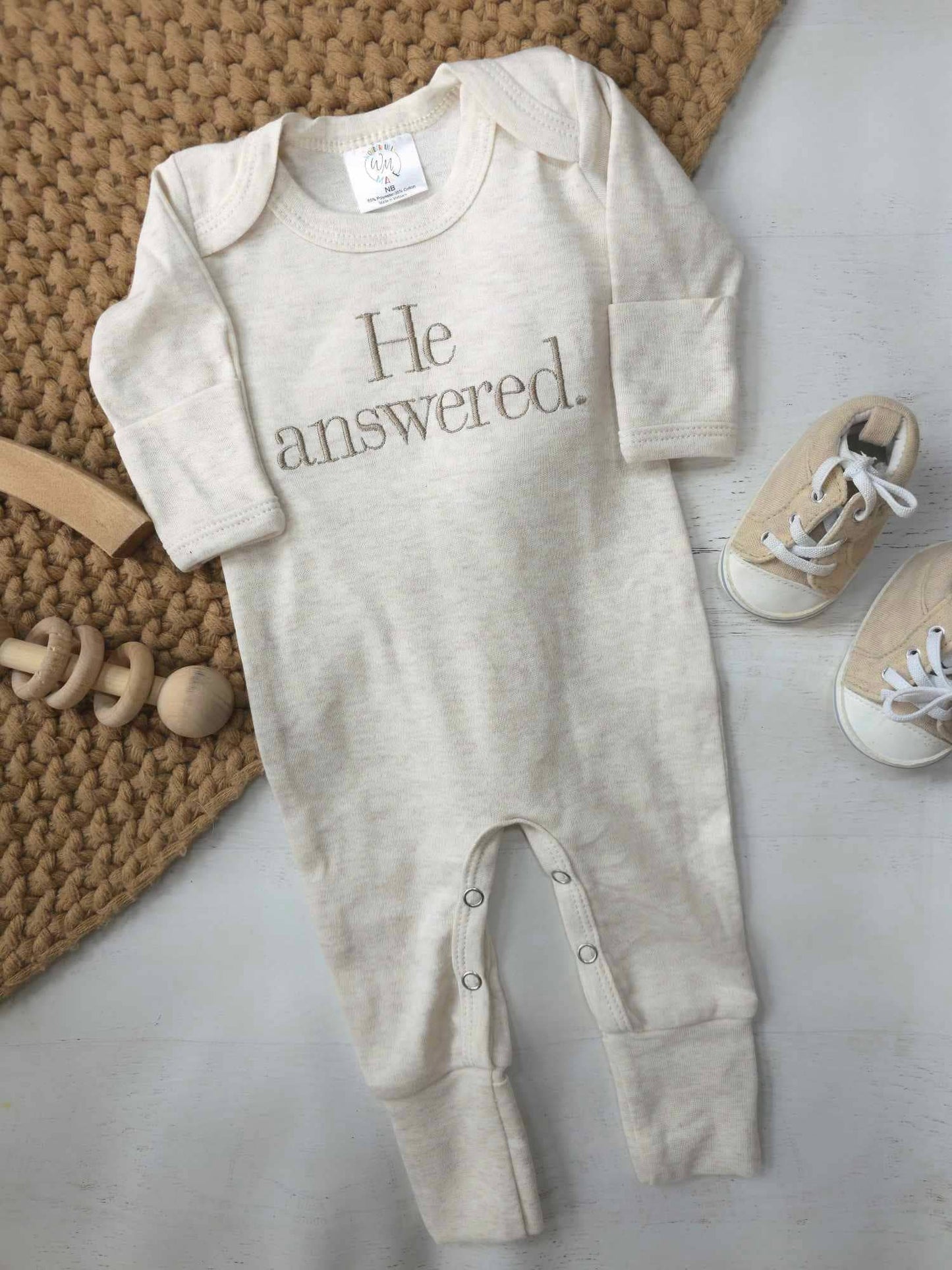 Baby Romper | He Answered.