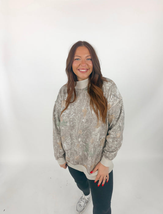 Vintage Camo Mock Neck