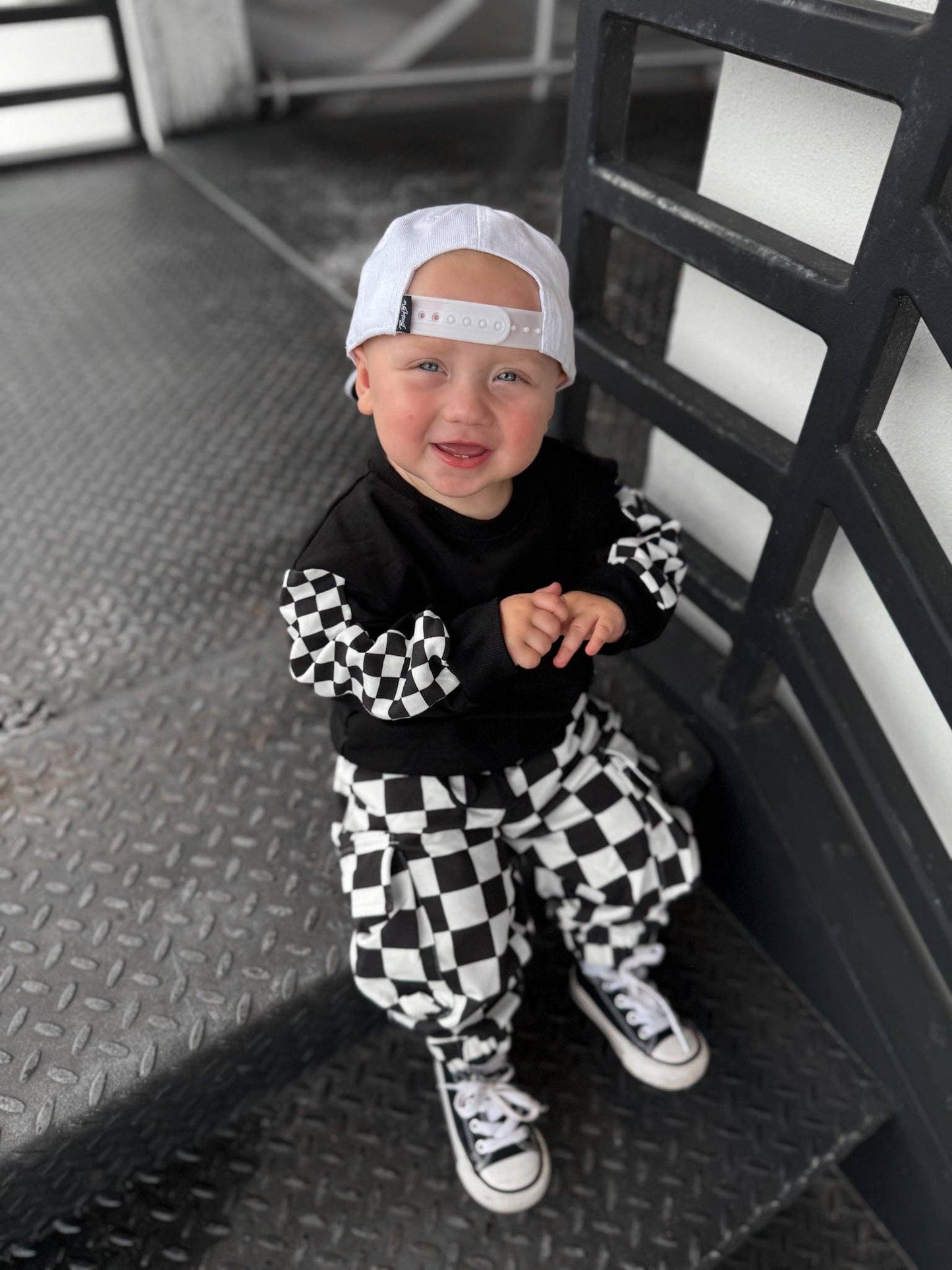 SD CHECKERED • KIDS CARGO SWEATPANTS 2.0