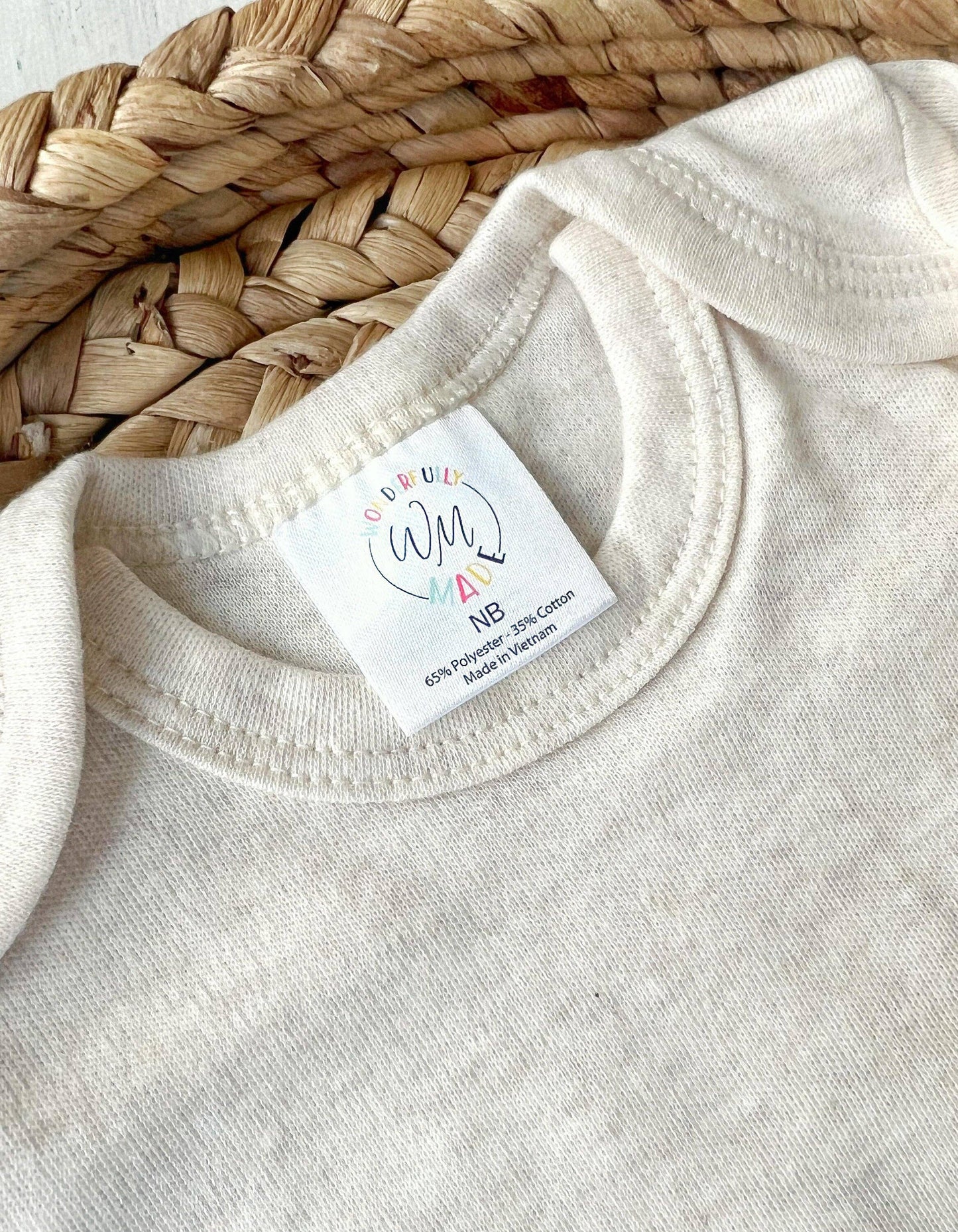Gender Neutral Baby Outfit | Oatmeal Romper Felt Rainbow