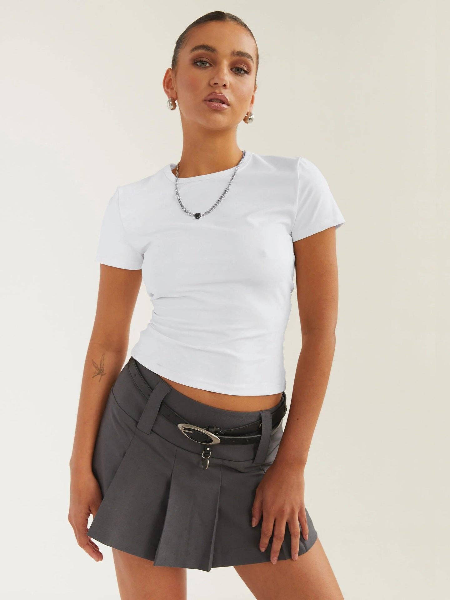 Ladies Shrot Sleeves Casual Tee Top ESST002