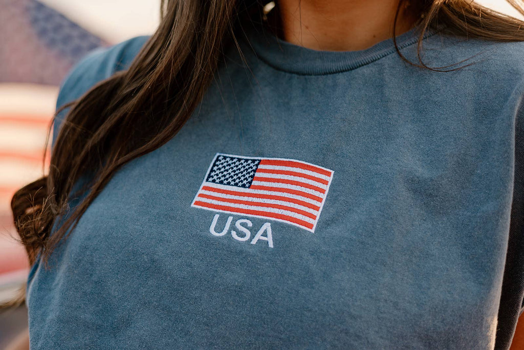 USA Embroidered Muscle Tee