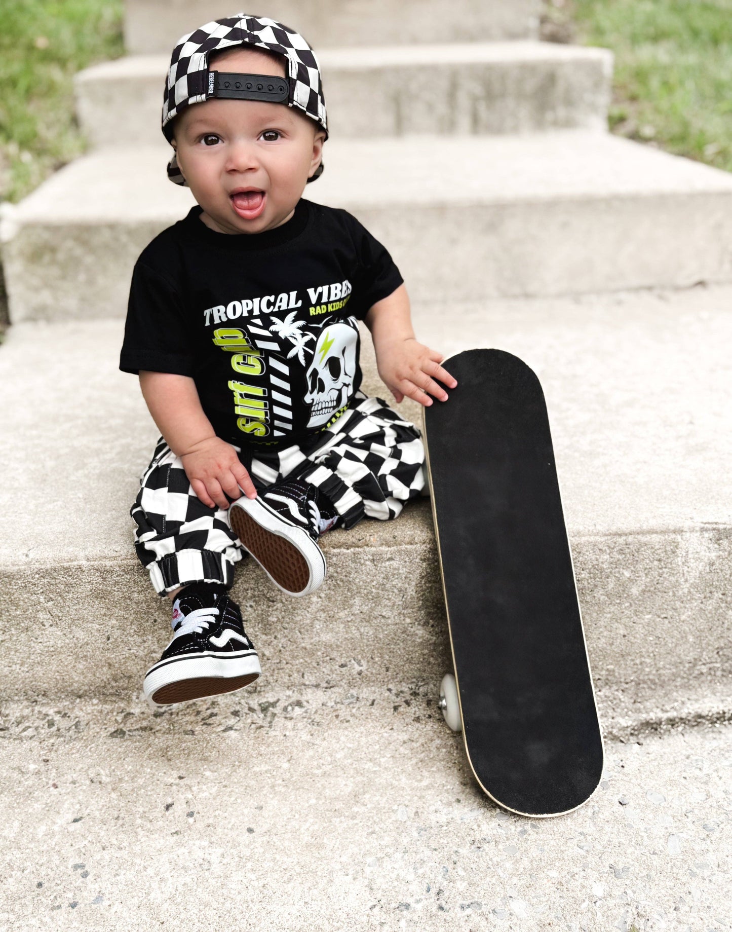 SD CHECKERED • KIDS CARGO SWEATPANTS 2.0