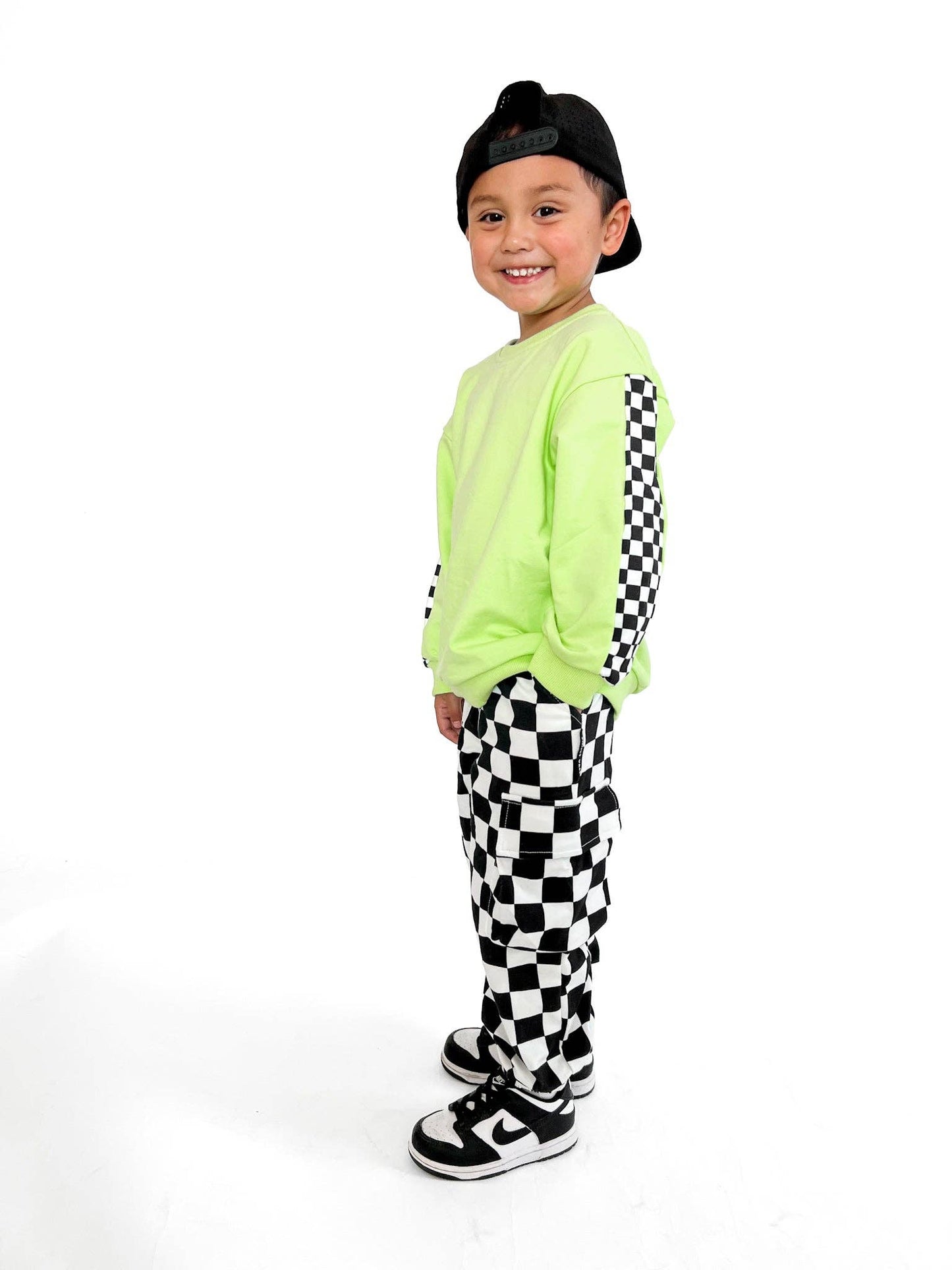 SD CHECKERED • KIDS CARGO SWEATPANTS 2.0