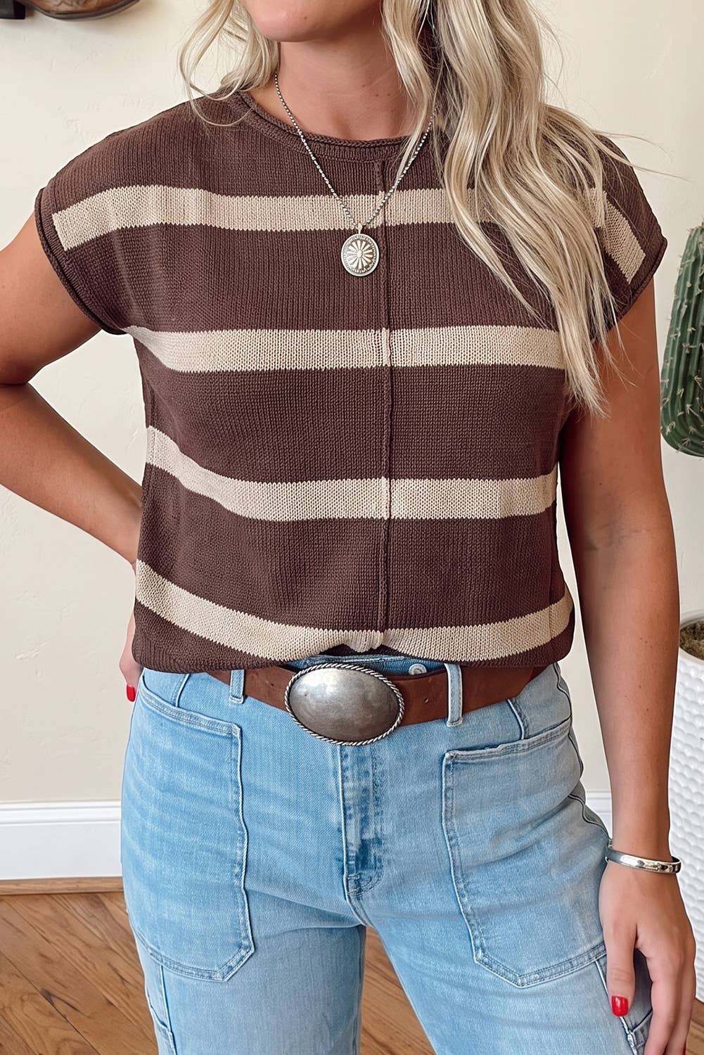 Mulberry Stripe Sweater