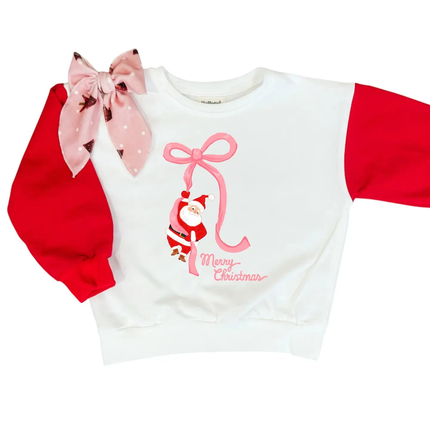 Santa Bow Christmas Sweatshirt – Infant, Toddler & Girls