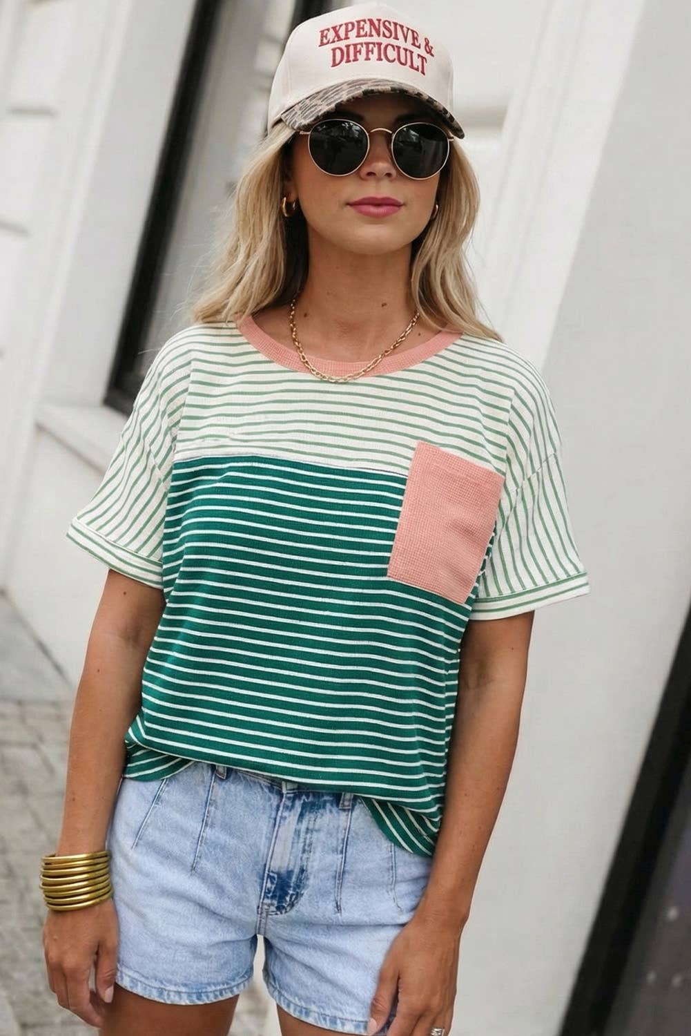 Sweet Mint Stripe Top