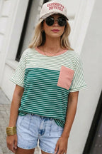 Sweet Mint Stripe Top