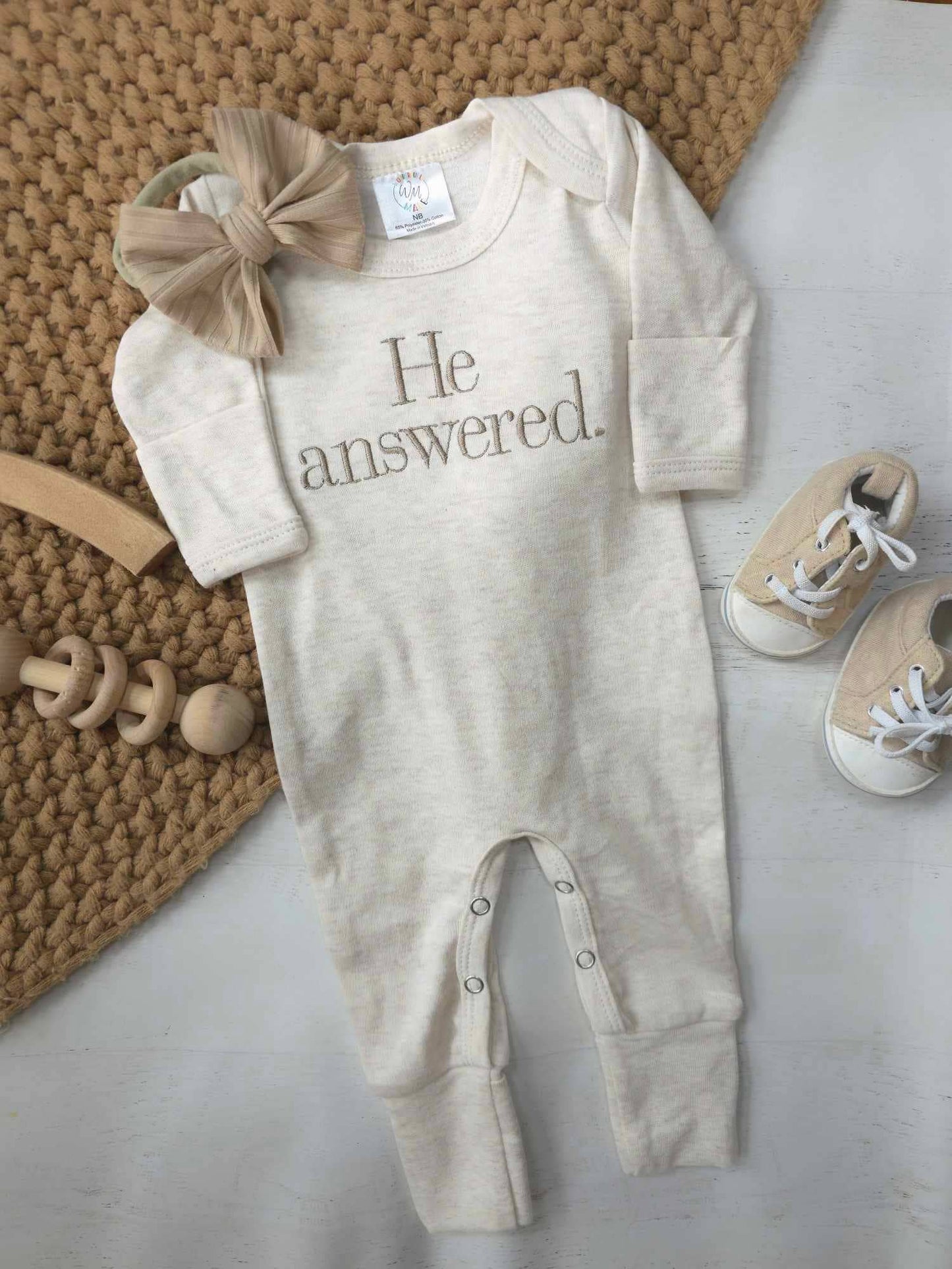 Baby Romper | He Answered.