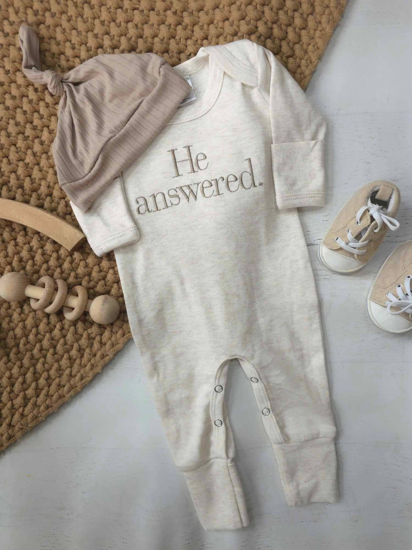 Baby Romper | He Answered.