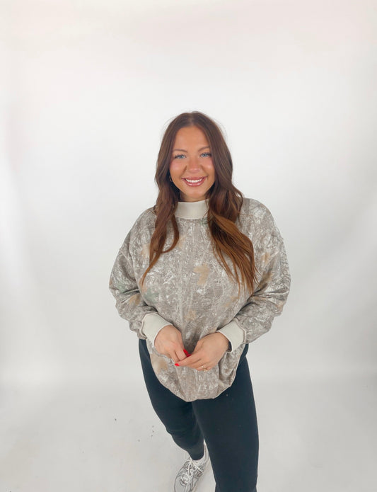 Vintage Camo Mock Neck