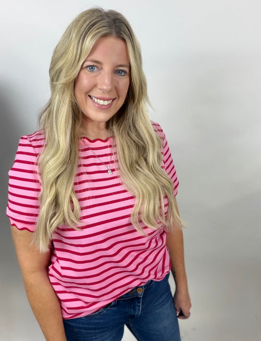 Red Stripe Top