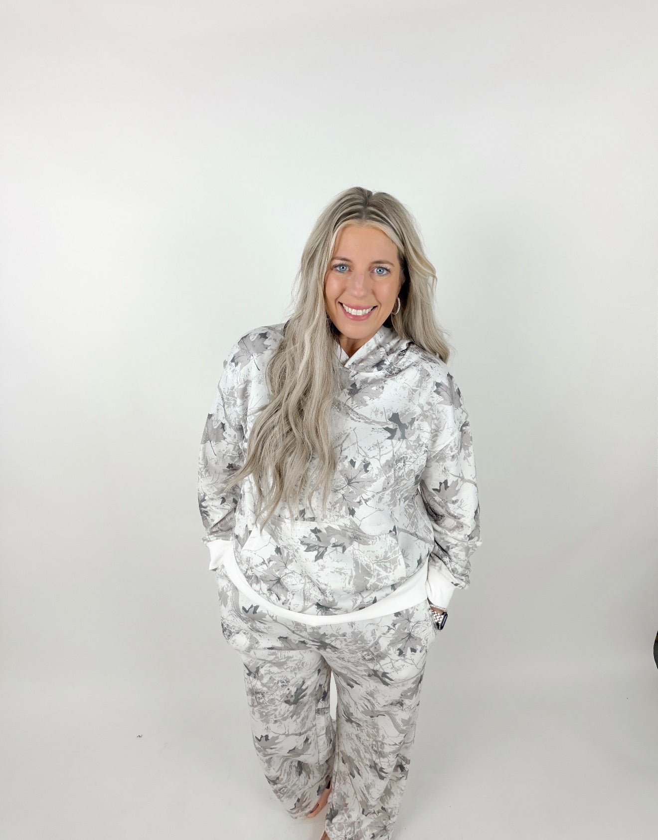 Camo Baggy Pullover Drawstring Pants Set (S-XL)