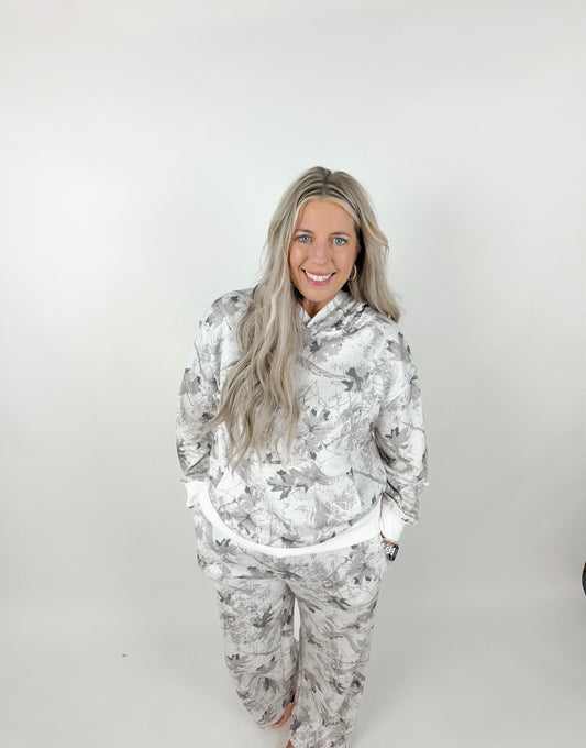 Camo Baggy Pullover Drawstring Pants Set (S-XL)