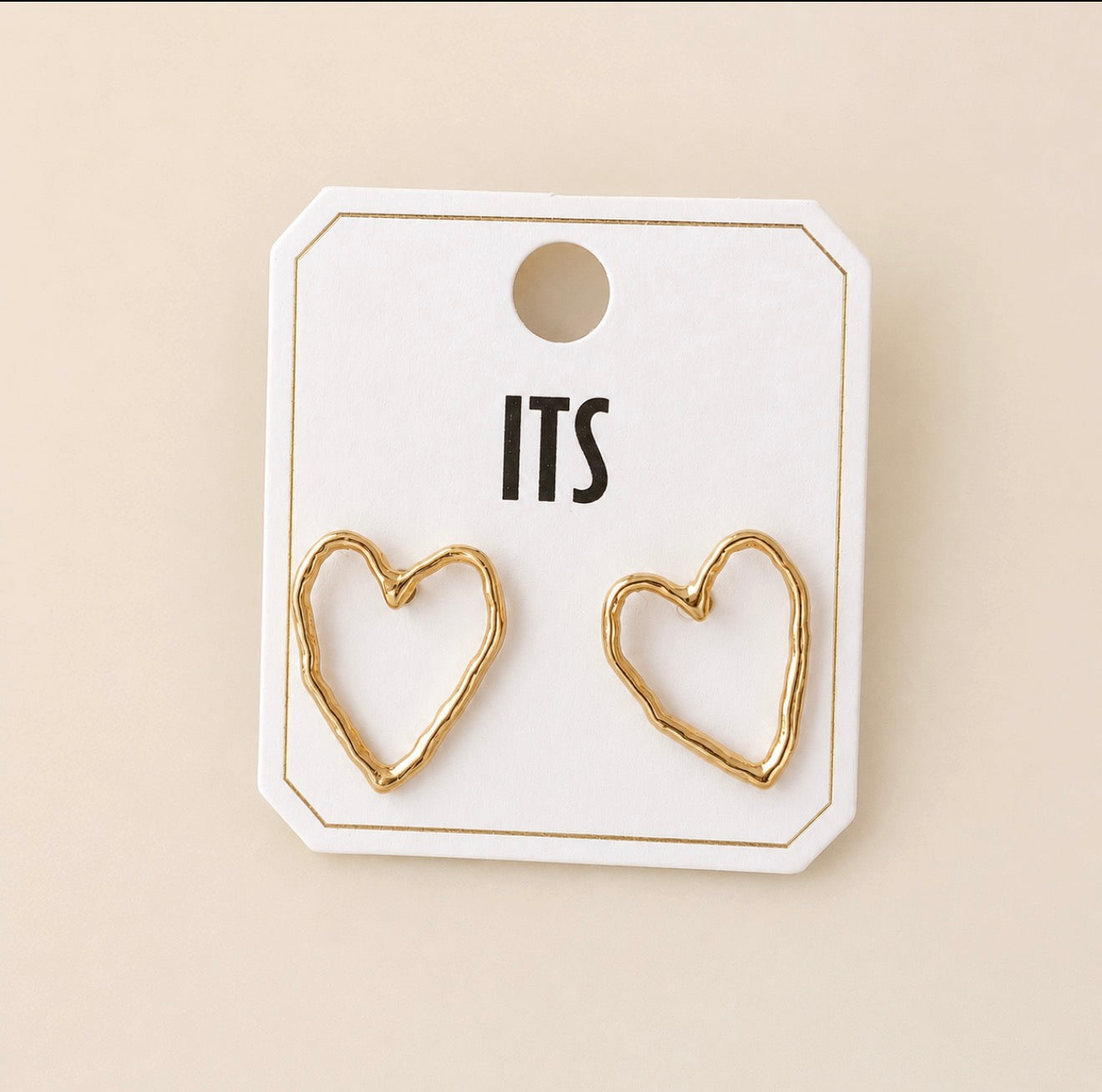 Gold Heart Earring