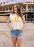 Cream Vols Muscle Tee