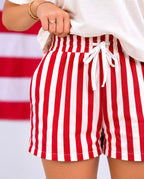 Red, White & Cute Shorts
