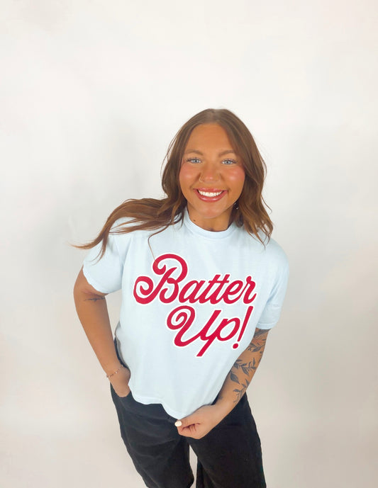 Batter Up Crop Tee
