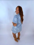 Paisley Print Short Sleeve Dress
