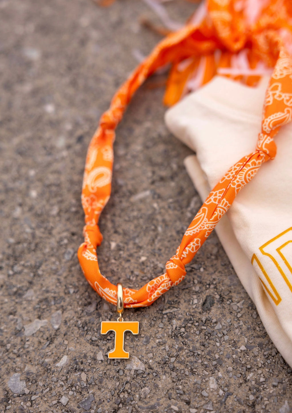 Tennessee Vols Logo Bandana Scarf Necklace