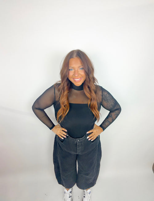 Black barrel jeans