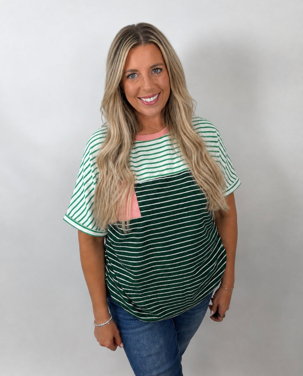 Sweet Mint Stripe Top