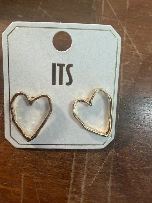 Gold Heart Earring