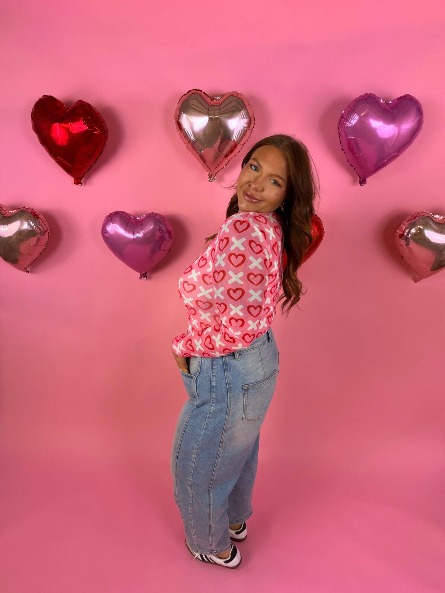 X&❤️   Valentine Mesh Top