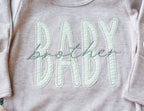 Baby Boy Outfit | Mocha Knot Gown Green Baby Brother