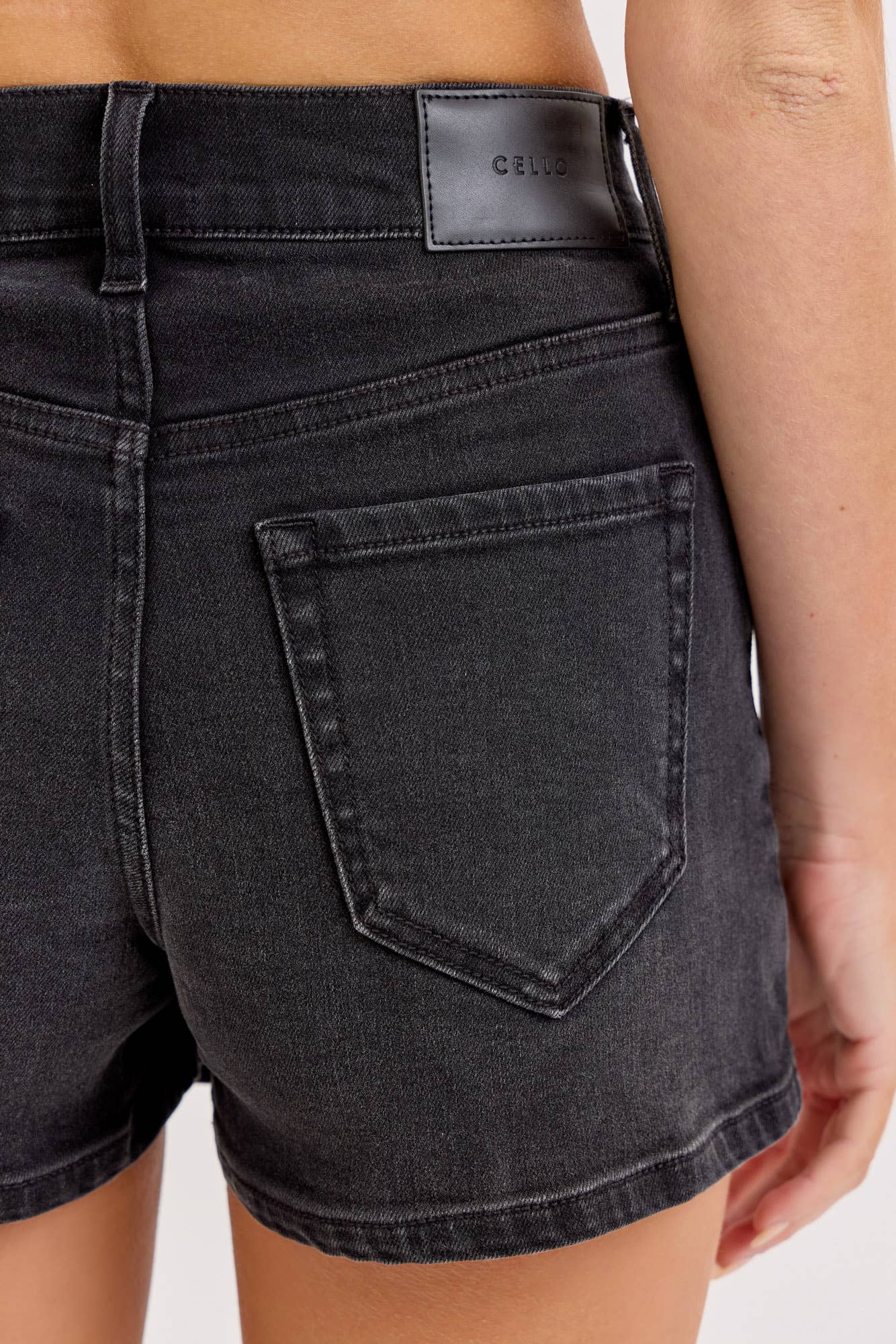 Black Denim Skort