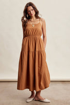 Embroidered Lace Vest & Sleeveless Midi Dress Set LD1651