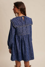 Quilted Yoke Denim Mini Dress LD1596