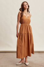 Embroidered Lace Vest & Sleeveless Midi Dress Set LD1651