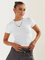 Ladies Shrot Sleeves Casual Tee Top ESST002