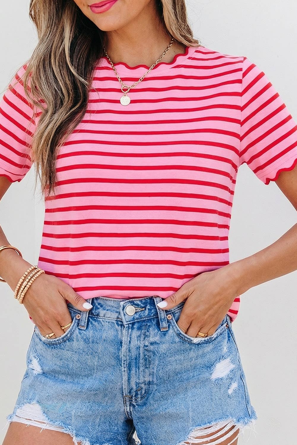 Red Stripe Top